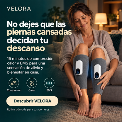 VELORA FlowEMS descanso para piernas cansadas