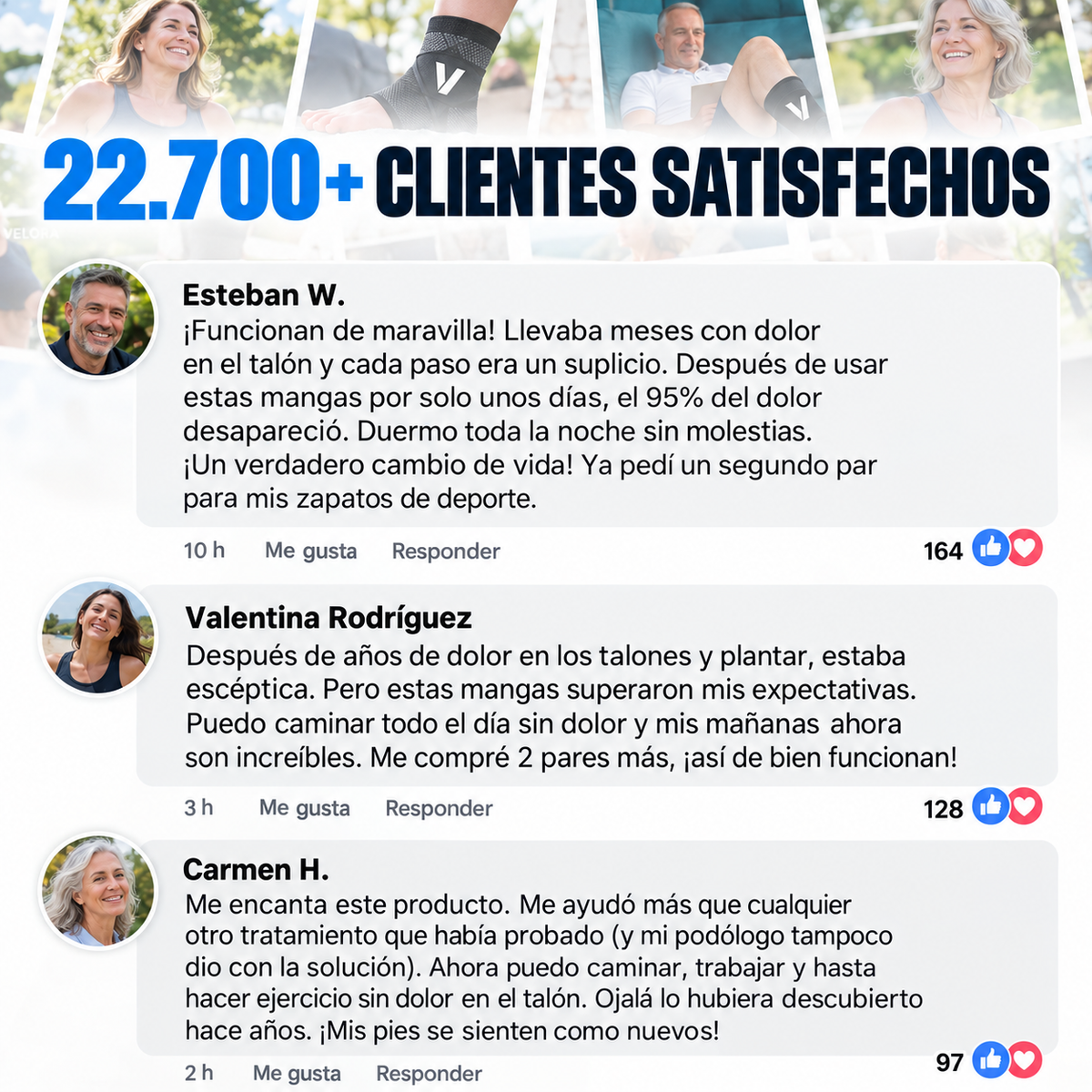 VELORA Mangas para Pies opiniones de clientes