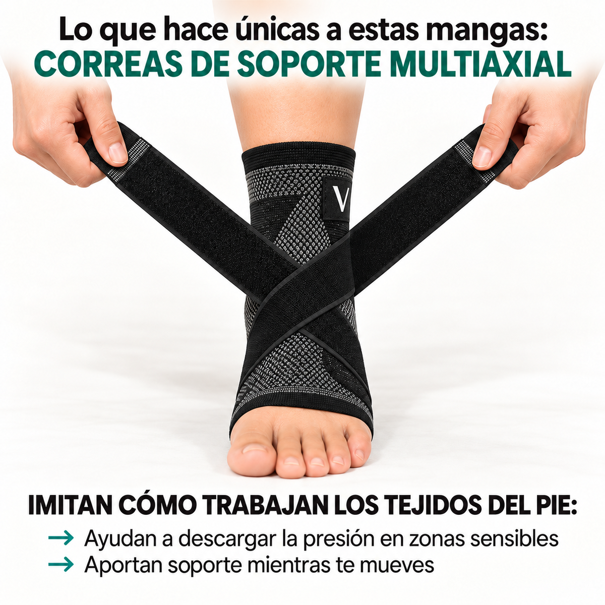 VELORA Mangas para Pies correas de soporte multiaxial